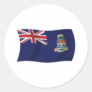 Redonda Pegatina de la bandera de las Islas Caimán