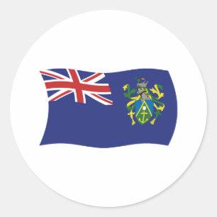 Redonda Pegatina de la bandera de las Islas Pitcairn