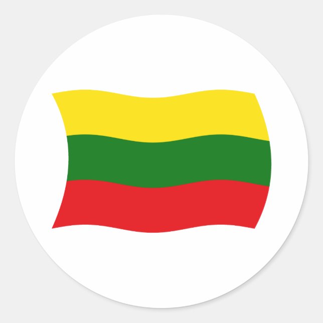 Redonda Pegatina de la bandera de Lituania (Anverso)