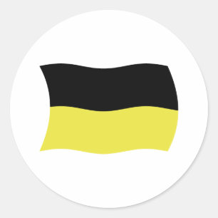 Redonda Pegatina de la bandera de los casubios