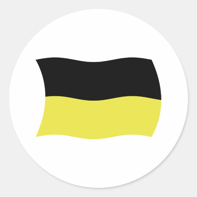 Redonda Pegatina de la bandera de los casubios (Anverso)