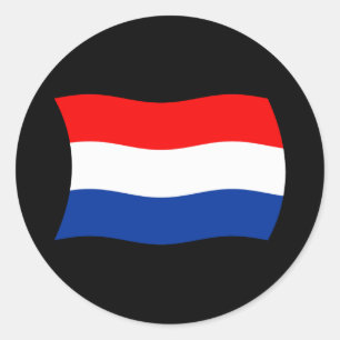 Redonda Pegatina de la bandera de los Países Bajos