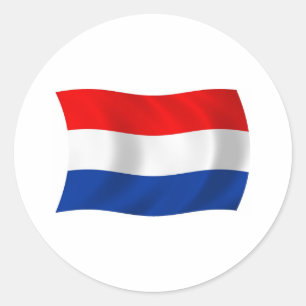 Redonda Pegatina de la bandera de los Países Bajos