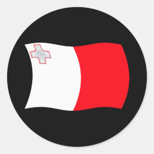 Redonda Pegatina de la bandera de Malta