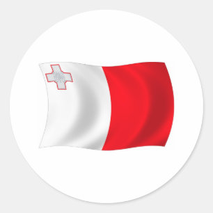 Redonda Pegatina de la bandera de Malta