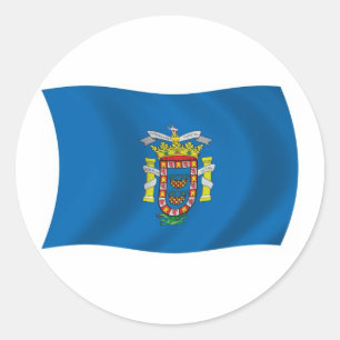 Redonda Pegatina de la bandera de Melilla