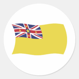 Redonda Pegatina de la bandera de Niue