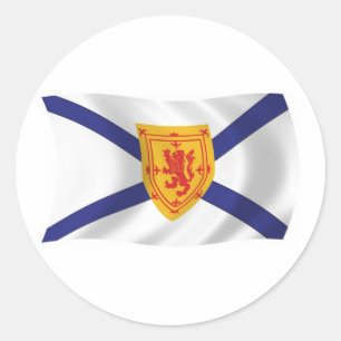 Redonda Pegatina de la bandera de Nueva Escocia