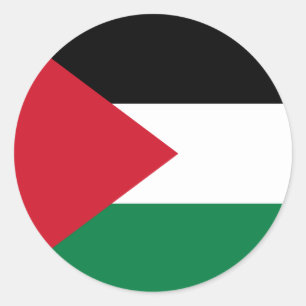 Redonda Pegatina de la bandera de Palestina