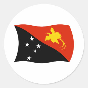 Redonda Pegatina de la bandera de Papúa Nueva Guinea