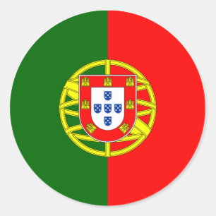 Redonda Pegatina de la bandera de Portugal - Orgullo portu