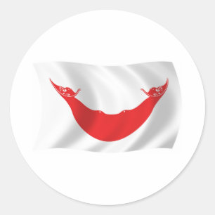 Redonda Pegatina de la bandera de Rapa Nui