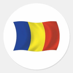 Redonda Pegatina de la bandera de Rumania