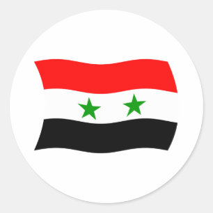 Redonda Pegatina de la bandera de Siria