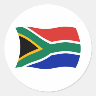 Redonda Pegatina de la bandera de Sudáfrica