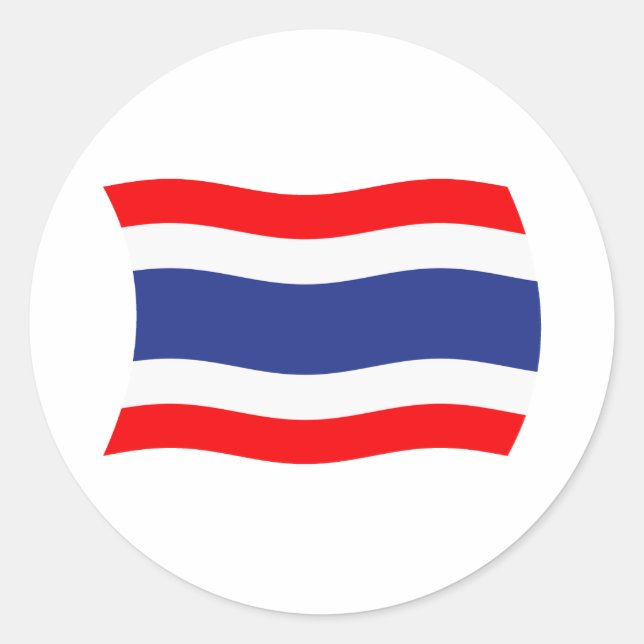 Redonda Pegatina de la bandera de Tailandia (Anverso)
