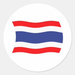 Redonda Pegatina de la bandera de Tailandia