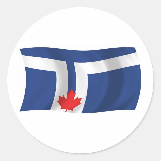 Redonda Pegatina de la bandera de Toronto (Anverso)
