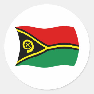 Redonda Pegatina de la bandera de Vanuatu