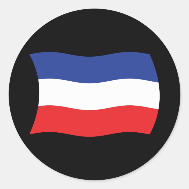 Redonda Pegatina de la bandera de Yugoslavia (Anverso)