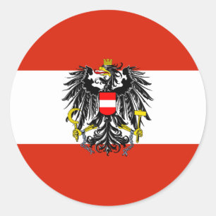 Redonda Pegatina de la bandera del estado de Austria