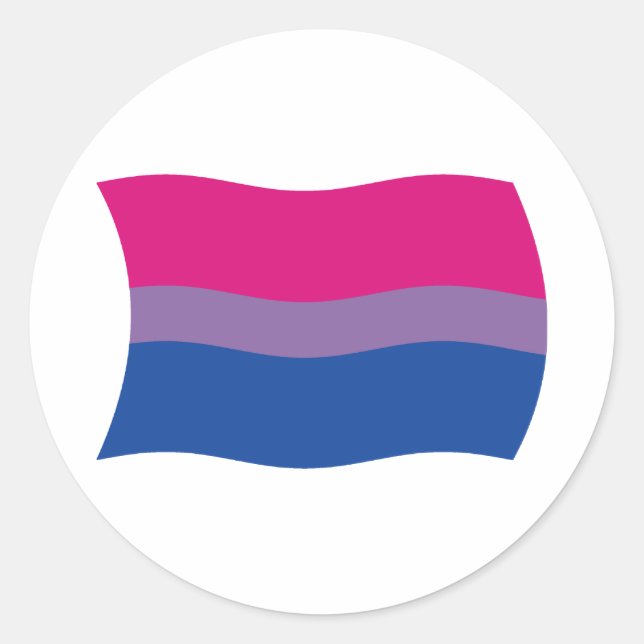 Redonda Pegatina de la bandera del orgullo bisexual (Anverso)
