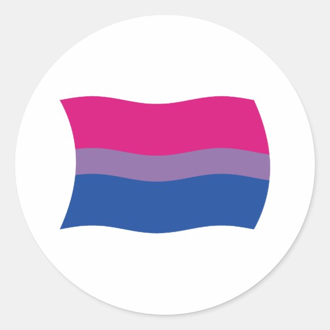 Redonda Pegatina de la bandera del orgullo bisexual (Anverso)