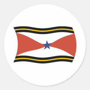 Redonda Pegatina de la bandera del pueblo Akha