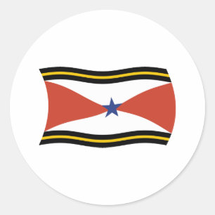 Redonda Pegatina de la bandera del pueblo Akha