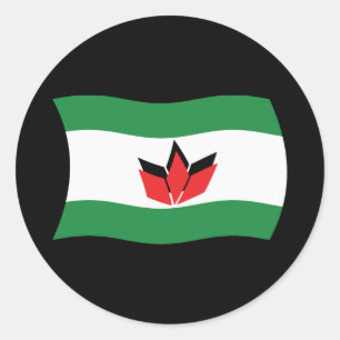 Redonda Pegatina de la bandera del pueblo húngaro
