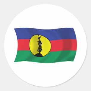 Redonda Pegatina de la bandera del pueblo Kanak