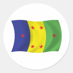 Redonda Pegatina de la bandera del pueblo ogoni