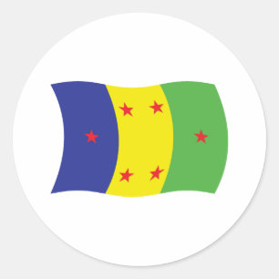 Redonda Pegatina de la bandera del pueblo ogoni