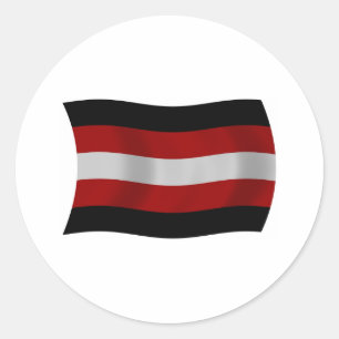 Redonda Pegatina de la bandera del satanismo