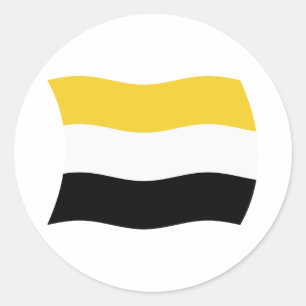 Redonda Pegatina de la bandera garífuna