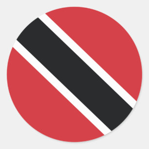 Redonda Pegatina de la bandera nacional de Trinidad y Toba