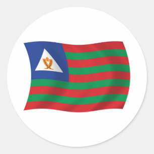 Redonda Pegatina de la bandera tribal Bubi