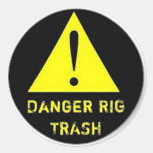 Redonda Pegatina de la basura del aparejo