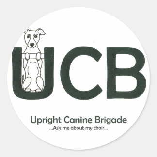 Redonda Pegatina de la Brigada Canina Superior