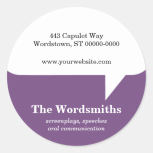 Redonda Pegatina de la burbuja del discurso