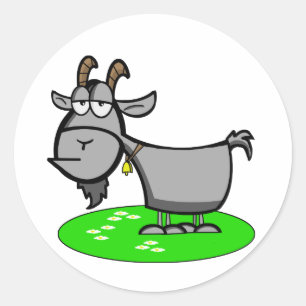 Redonda Pegatina de la cabra vieja