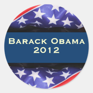 Redonda Pegatina de la campaña de OBAMA 2012