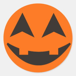 Redonda Pegatina de la cara de calabaza de Halloween 13