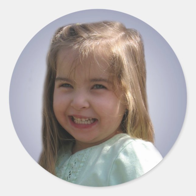 Redonda Pegatina de la cara de Hannah (Anverso)