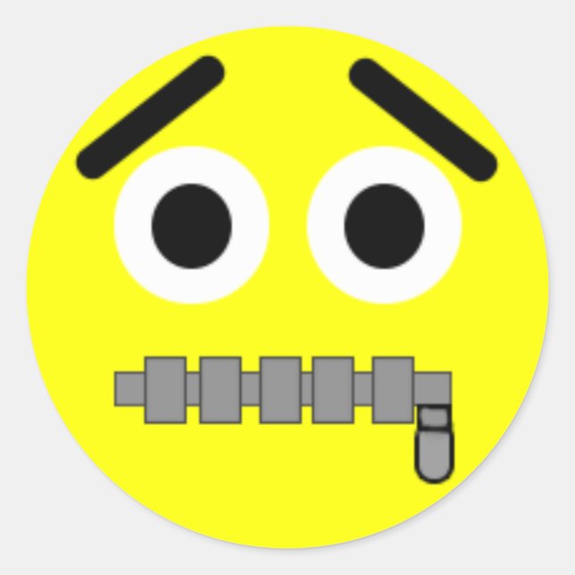 Redonda Pegatina de la cara del cierre (Anverso)