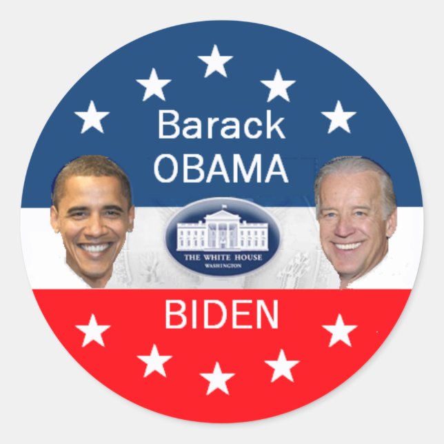 REDONDA PEGATINA DE LA CASA BLANCA (Anverso)