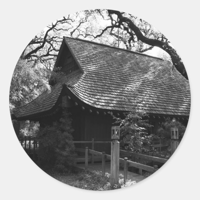 Redonda Pegatina de la casa japonesa (Anverso)