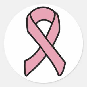 Redonda Pegatina de la cinta del cáncer de pecho -