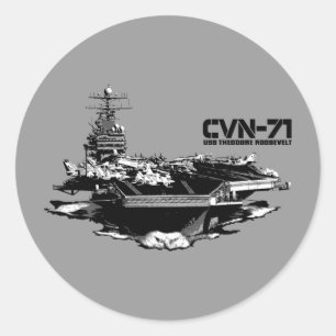 Redonda Pegatina de la compañía aérea Theodore Roosevelt