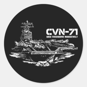 Redonda Pegatina de la compañía aérea Theodore Roosevelt